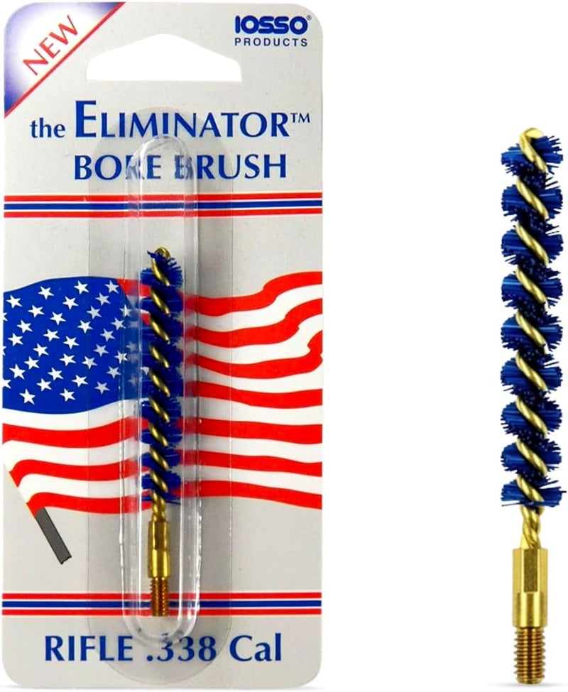 Iosso Premium Bore Brush – Blue Synthetic Fiber – Durable, Long-Lasting Tool for Gun Maintenance – Made in USA Bore Cleaning Brush (.338 Rifle BORE Brush) - Image 1